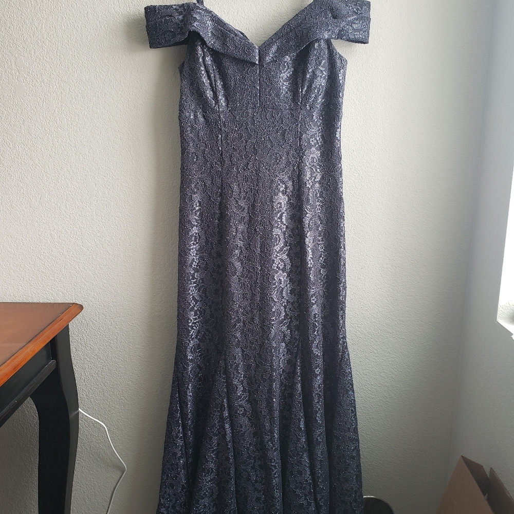 R&M Richard's Navy Formal Gown